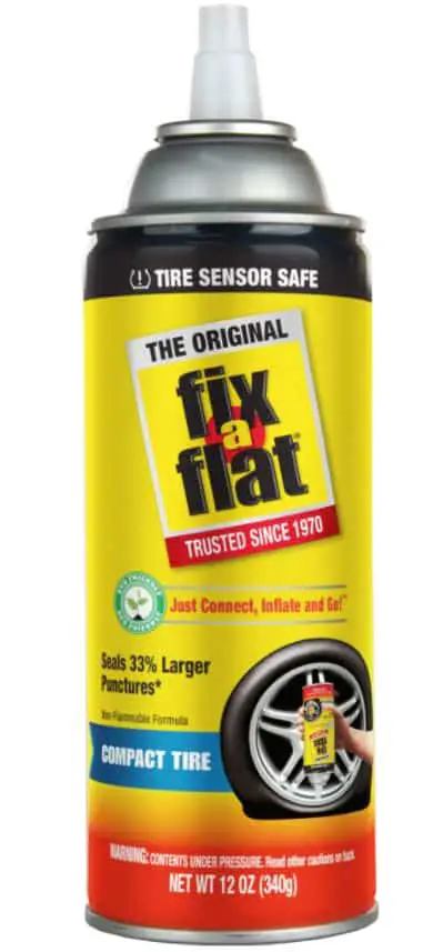 Fix-a-flat to mend slow leaks in a tire